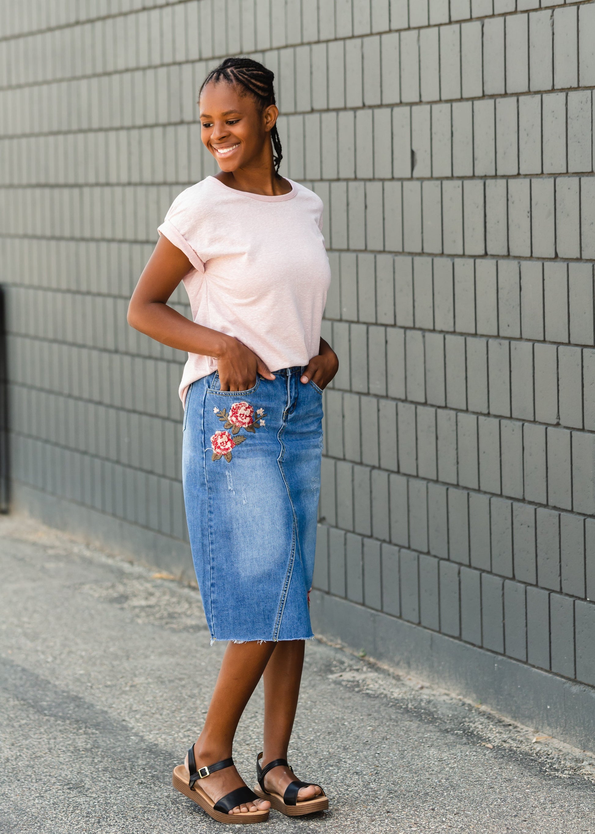 Rolled Sleeve Solid Pink Knit Top - FINAL SALE Tops