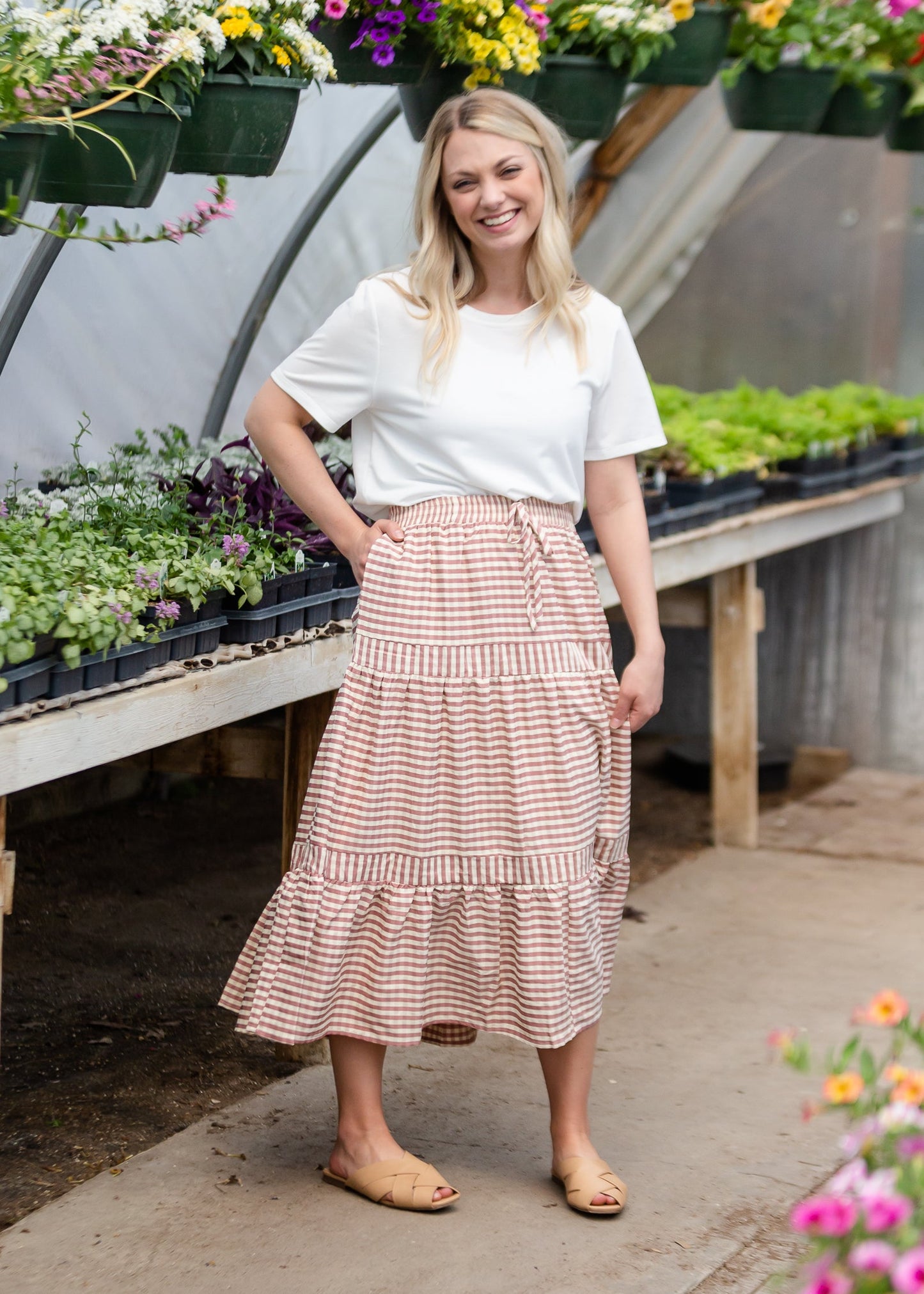 Rose Checkered Midi Skirt - FINAL SALE Skirts