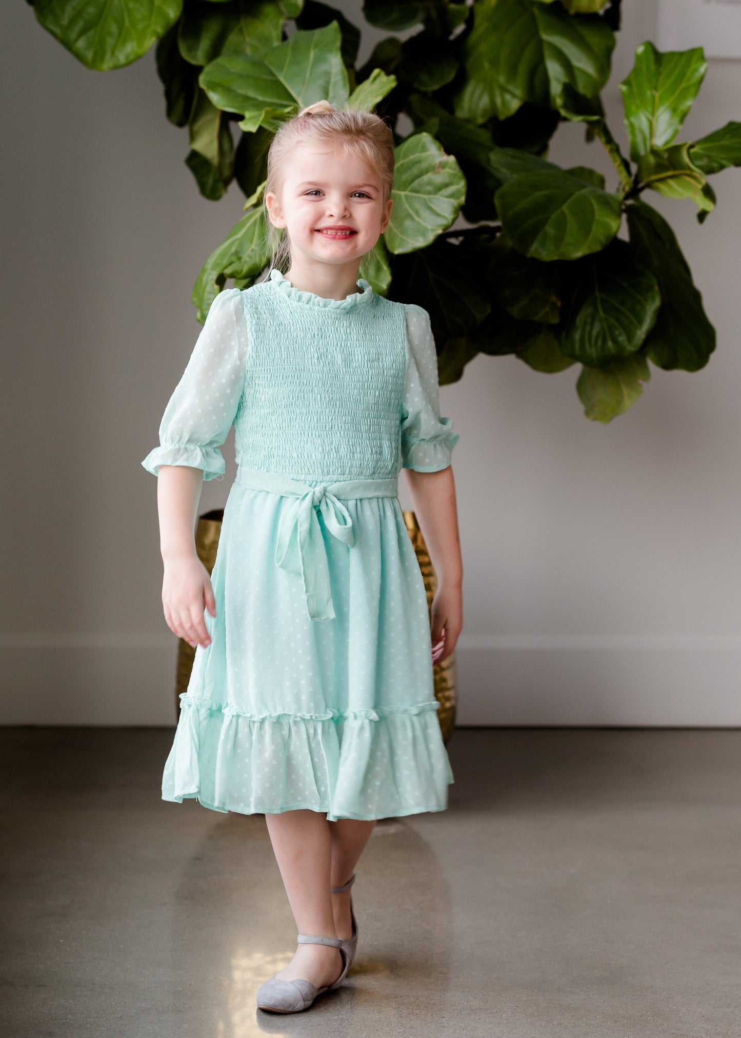 Ruffle Hem Smocked Midi Dress - FINAL SALE Dresses