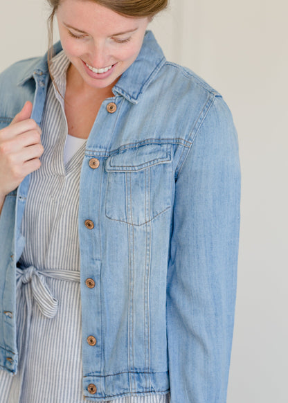 Sandblast Soft Denim Premium Jean Jacket Layering Essentials