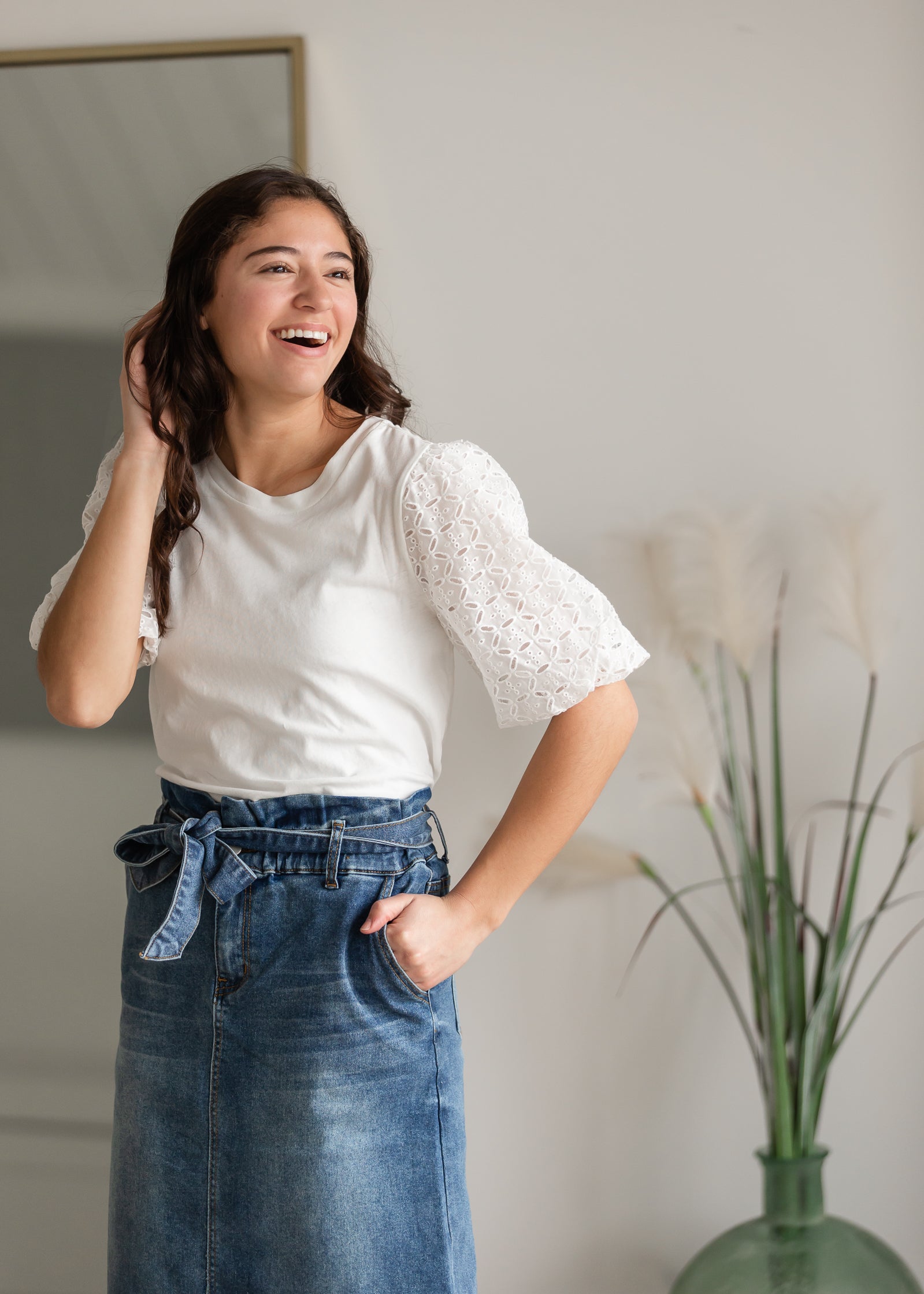 Short Sleeve Joyce Top Shirt Heartloom White / XS