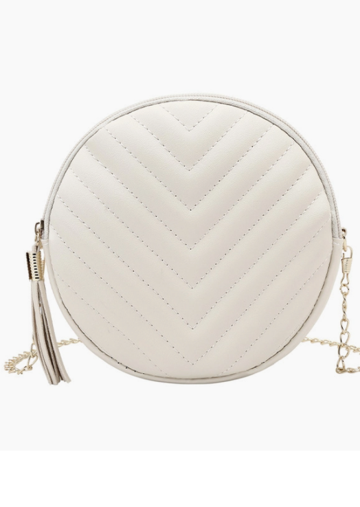 Simple Fringe Round Crossbody Bag Accessories The Lux Lead