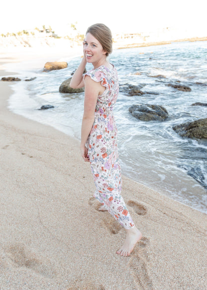 Smocked Floral Print Maxi Dress Dresses Polagram & BaeVely