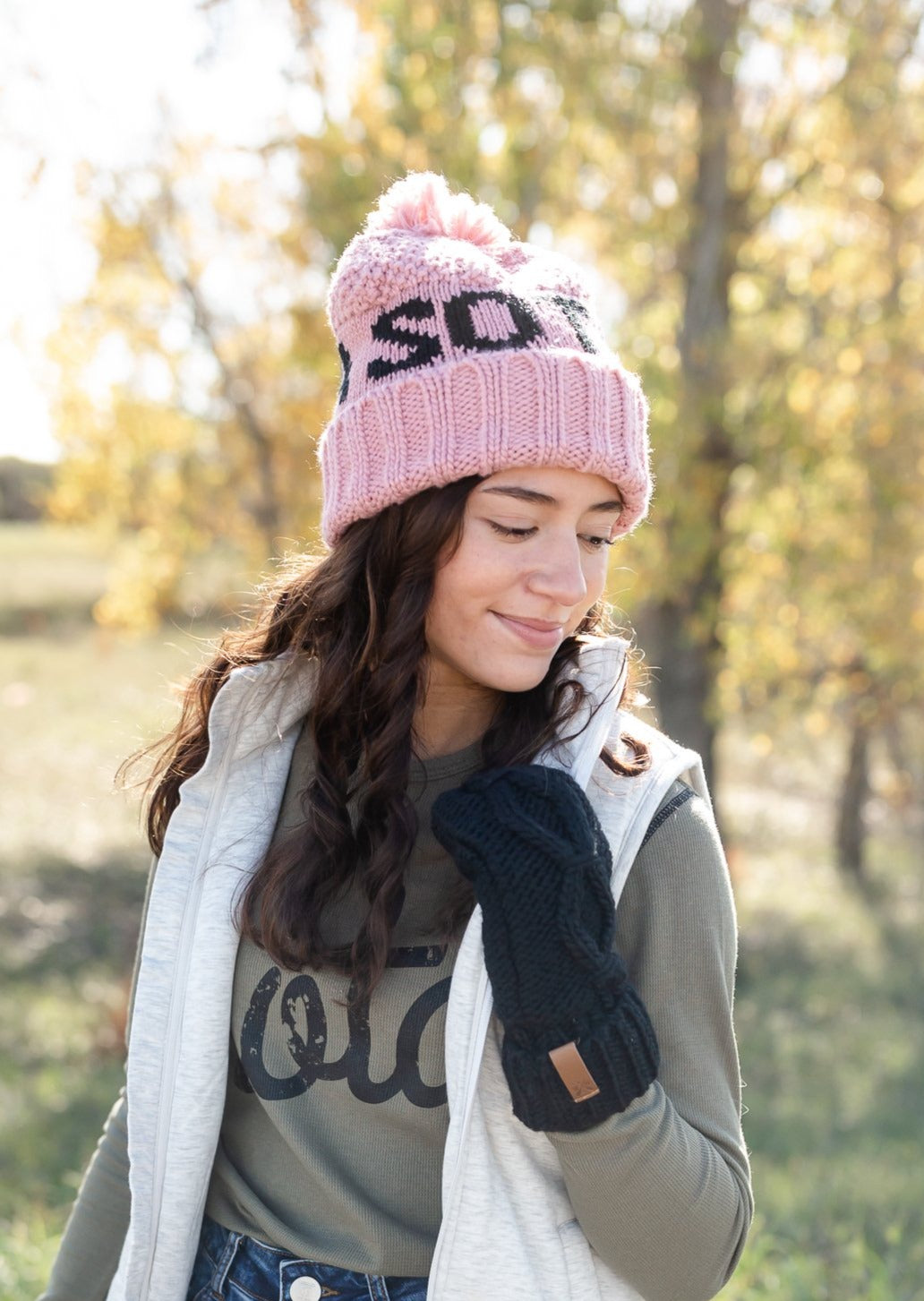 Sota' Pink Pom Beanie Accessories