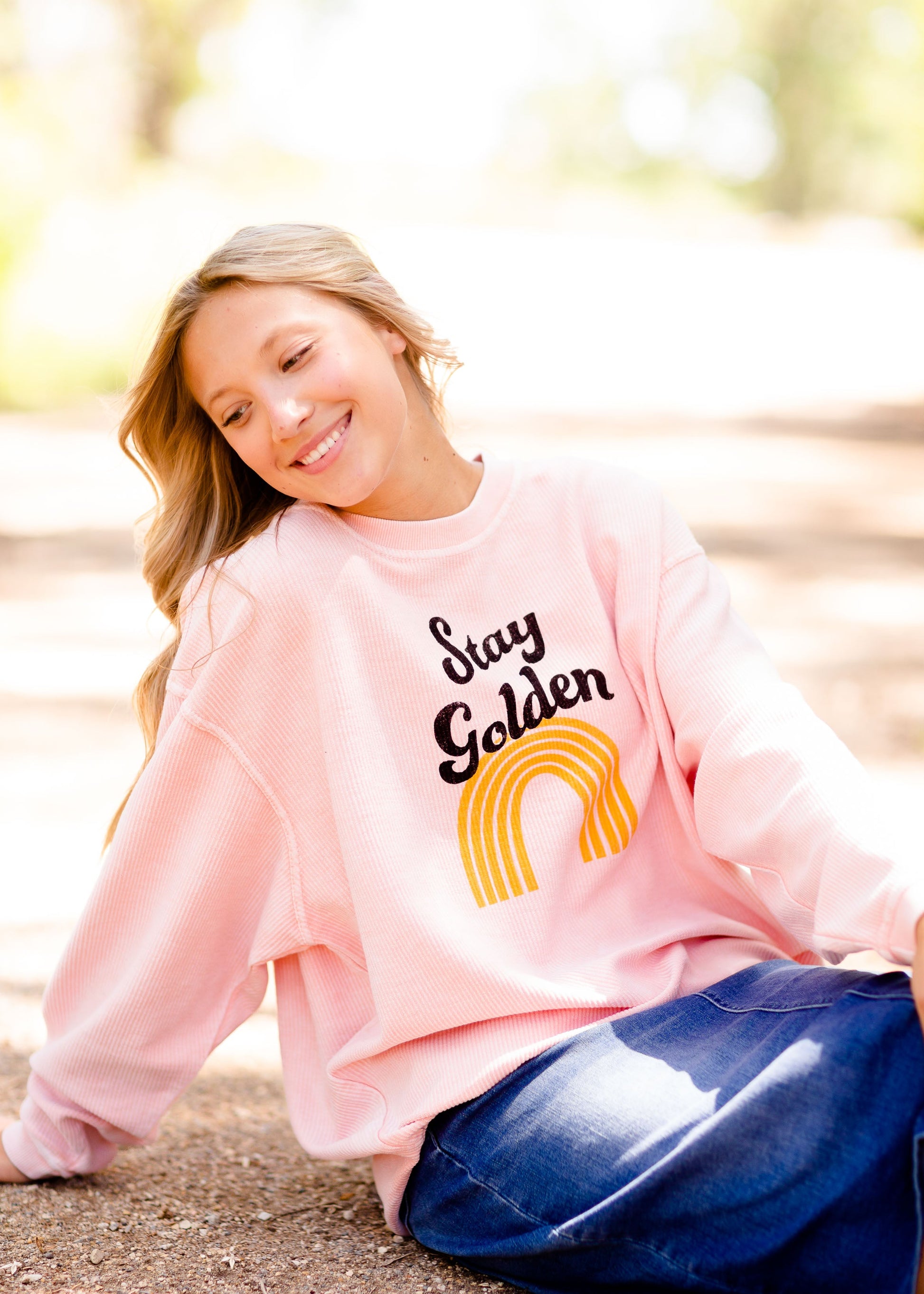 Stay Golden Crewneck Sweatshirt Tops