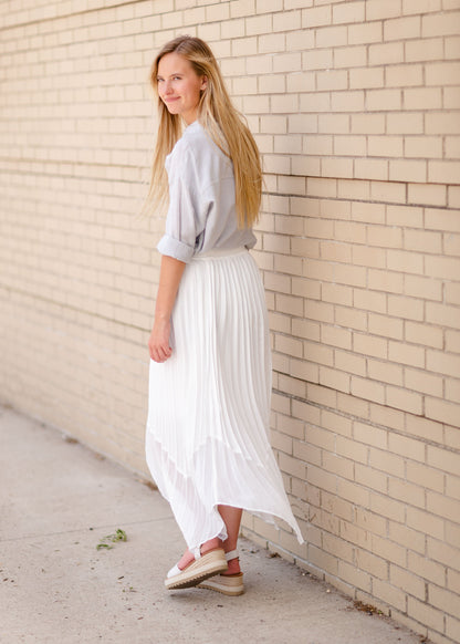 Striped Button Up Long Sleeve Top Tops