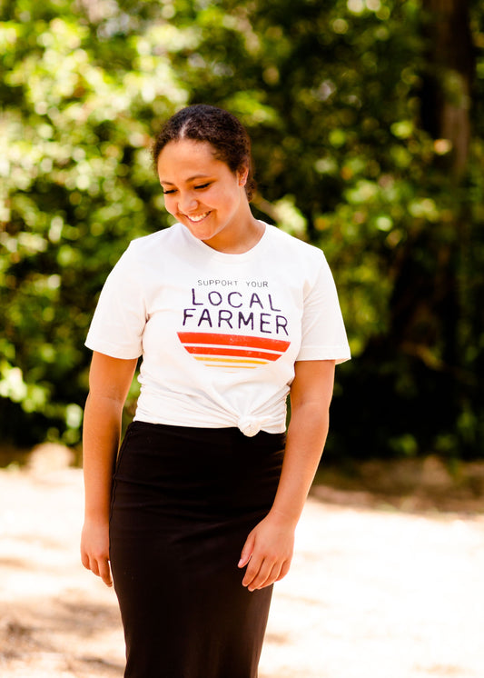 Support Your Local Farmer Graphic Tee Tops