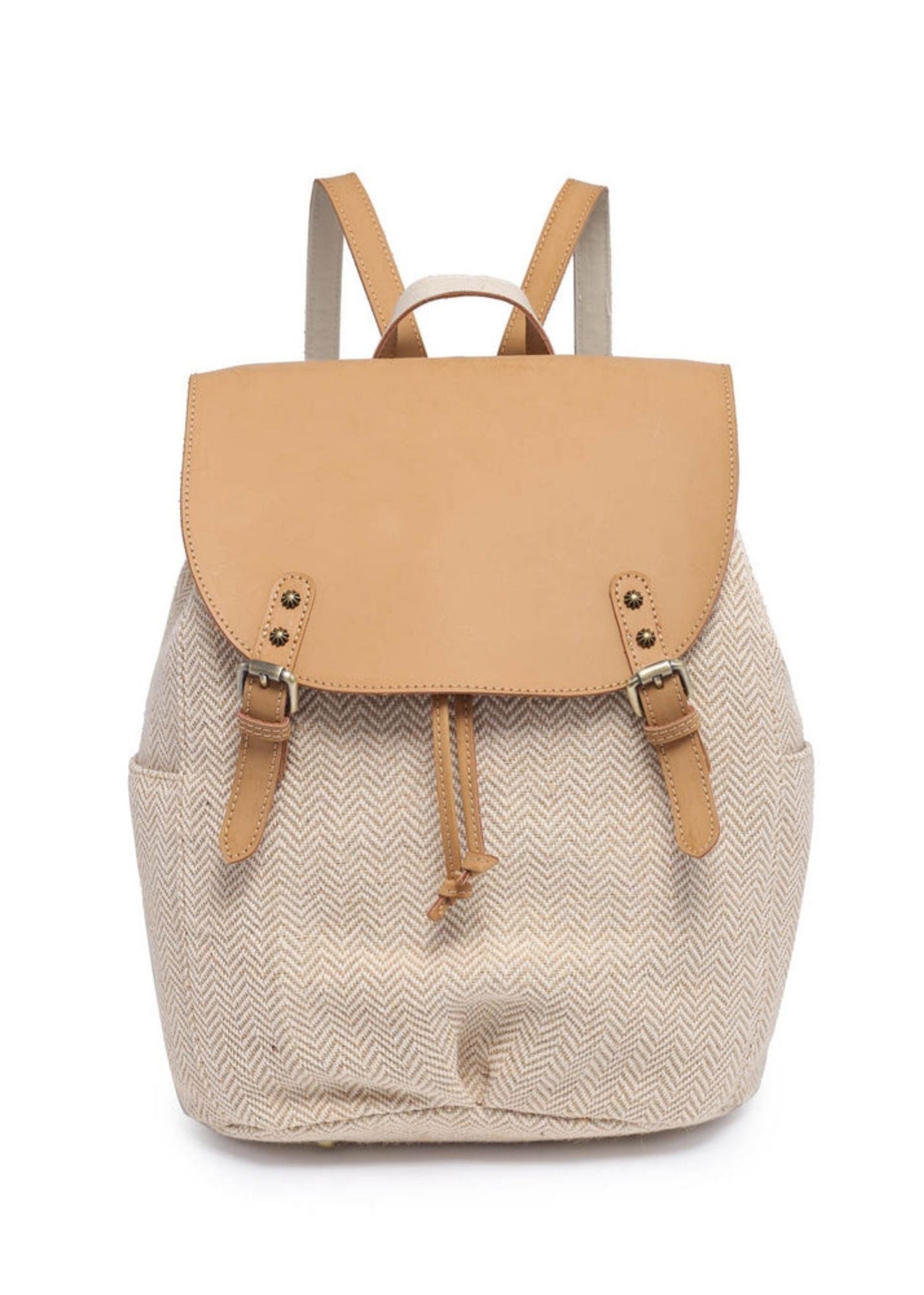 Tatum Canvas Backpack With Flap over Accessories Jen & Co.