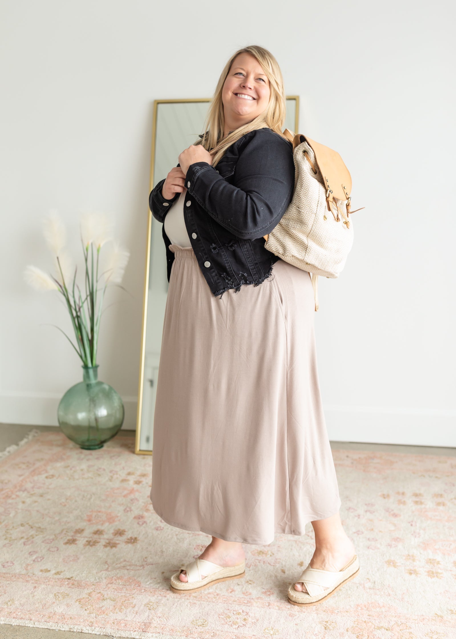 Tatum Canvas Backpack With Flap over Accessories Jen & Co.