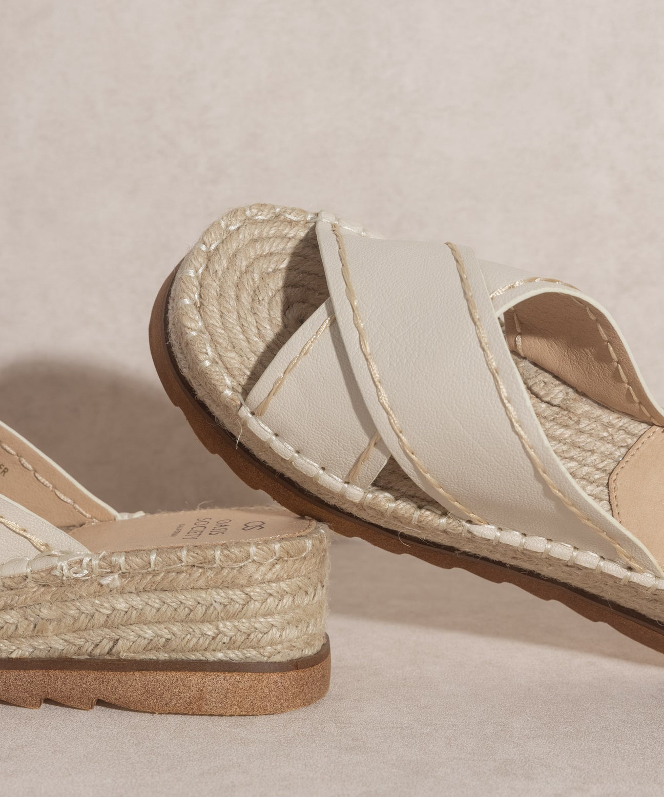 The Lucia Beige Slip On Espadrille Platform Accessories Oasis Society