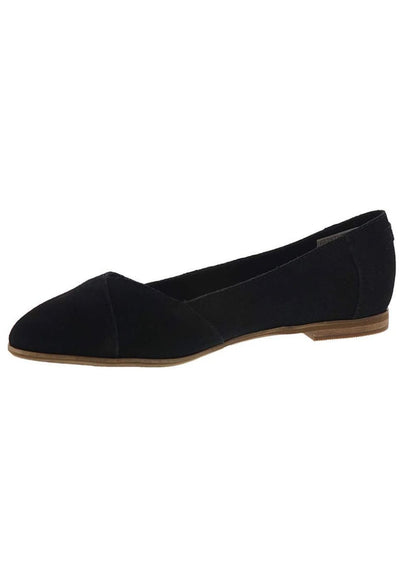 TOMS Black Suede Julie Flat Shoes Toms