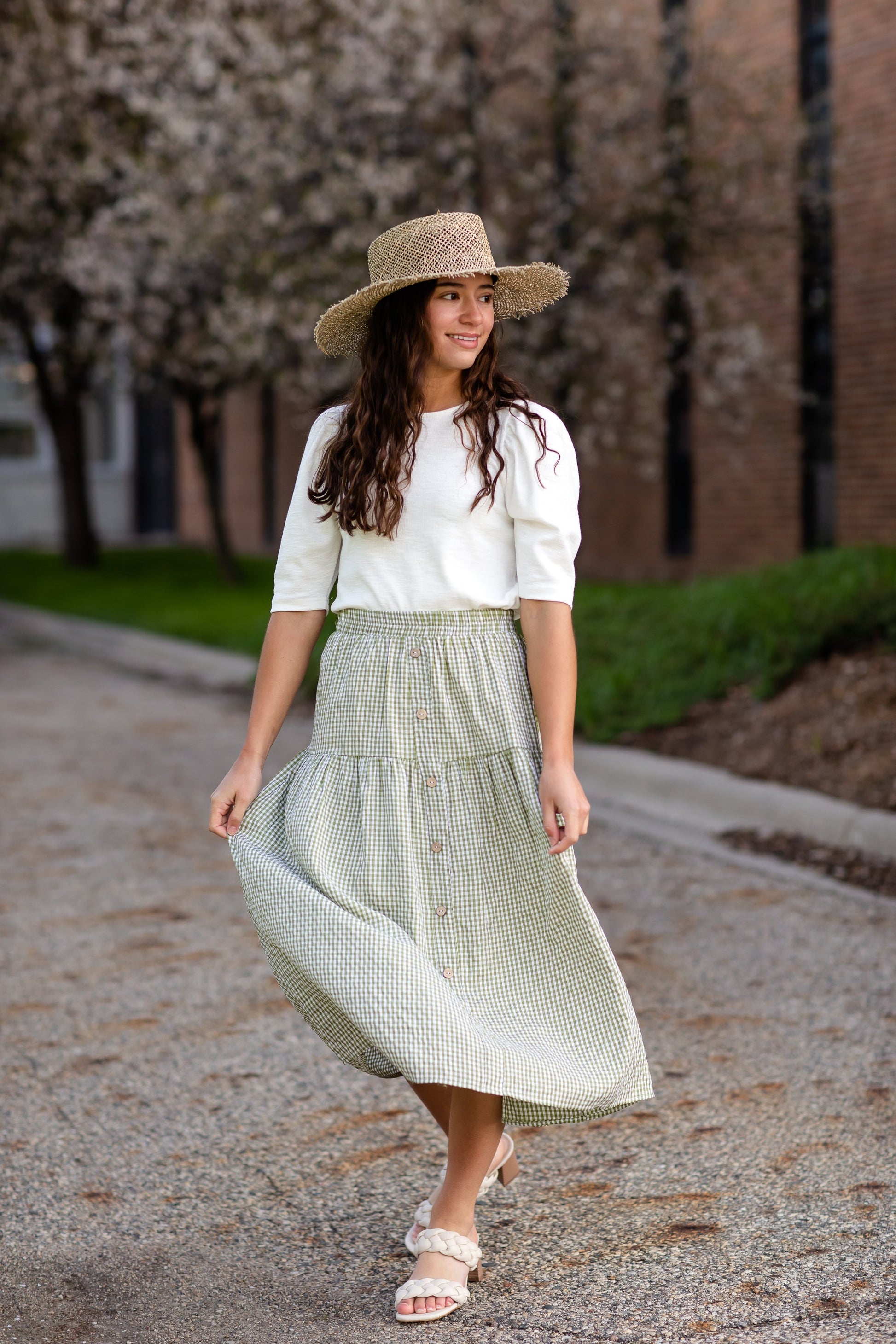 White Puff Sleeve Blouse Tops